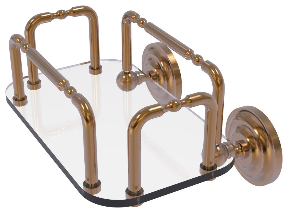 Que New Wall Mounted Guest Towel Holder, Brushed Bronze