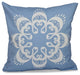 Ikat Mandala, Geometric Print Pillow, Blue, 26"x26"
