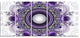 Purple Fractal Pattern with Circles, Abstract Canvas Print, 60"x28", 5 Panels