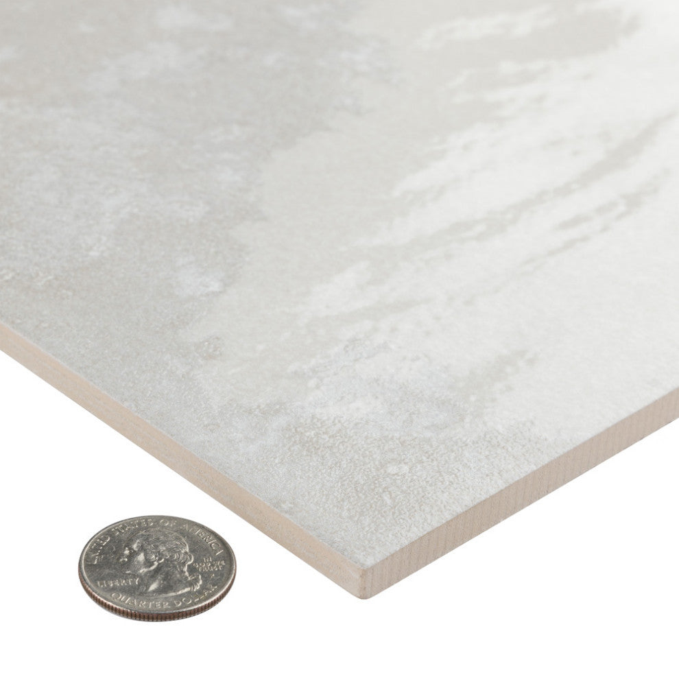 Kings Luxe Tradition Square Silver Ceramic Wall Tile