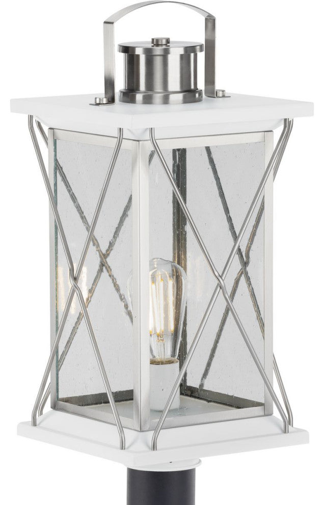 Barlowe Collection Stainless Steel 1-Light Post Lantern