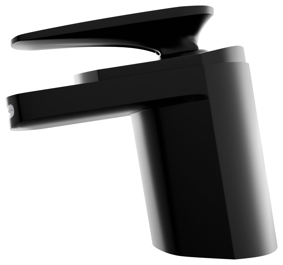 Novatto NBF-084 Wave Single Lever Waterfall Bathroom Faucet, Matte Black