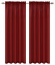 Tweed Drapery Curtain Panels, Burgundy