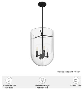 Hunter 14" Sacha Natural Iron 4-Light Pendant Ceiling Light Fixture