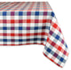 Red and Blue Check Tablecloth 60"x104", Seats 8-10