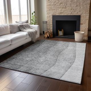 Premium Machine Washable Mayfield AMF625 Gray 3' x 5' Rug