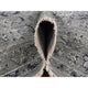 Gray, Broken Persian Erased Design, Silk With Wool Hand Knotted Rug, 6'x9'