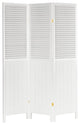 6' Tall Louvered Beadboard Room, White, 3 Panel