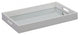 White Shagreen Tray With Beveled Mirror