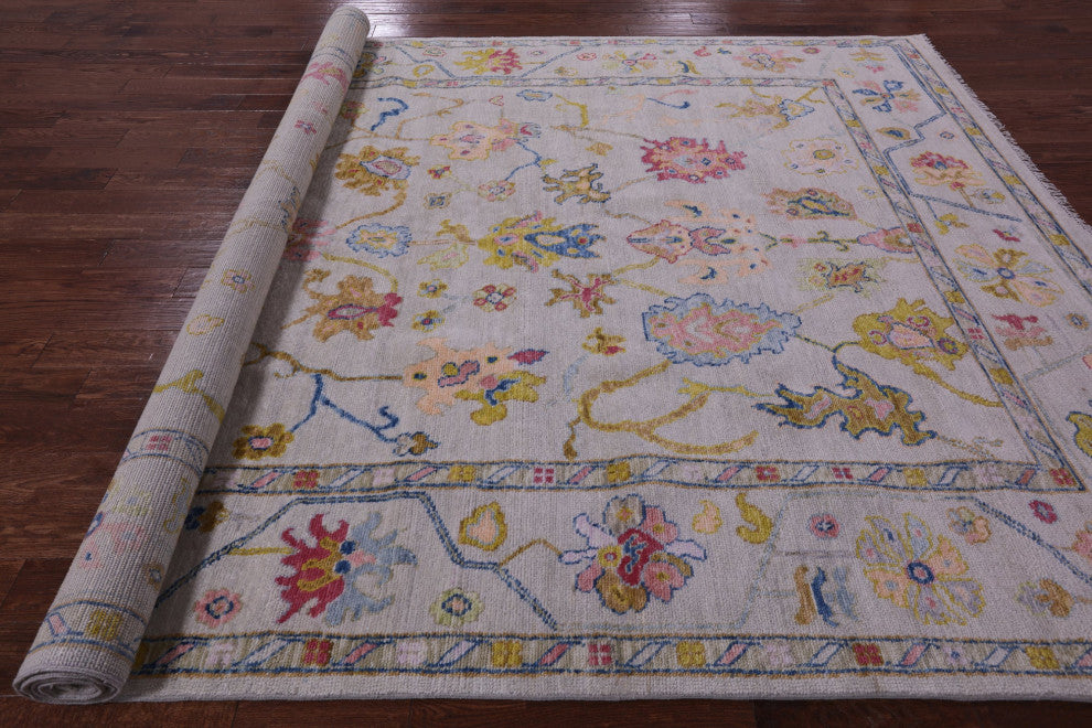8' 9" X 12' 2" Turkish Oushak Hand-Knotted Wool Rug - Q14818
