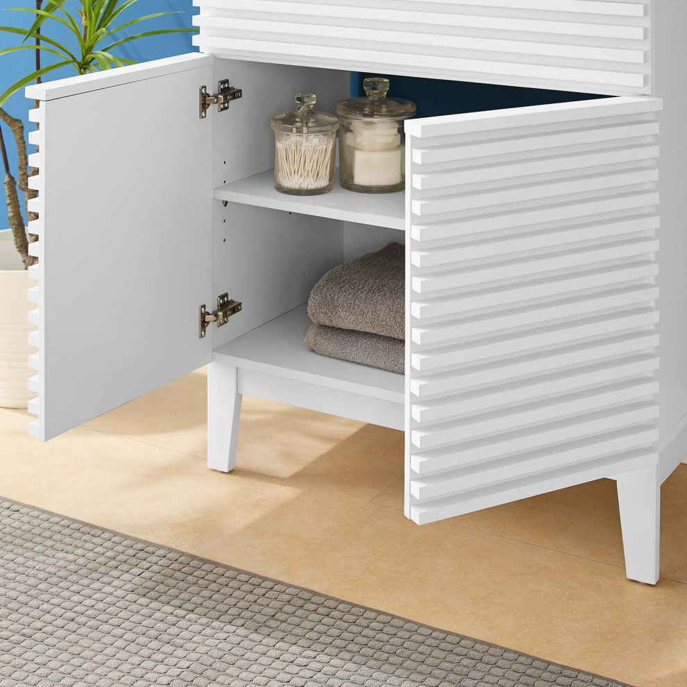 Render 30" Bathroom Vanity, White Black