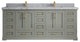 Boston 84 Double Sink Bath Vanity in Evergreen 2" Venatino Quartz