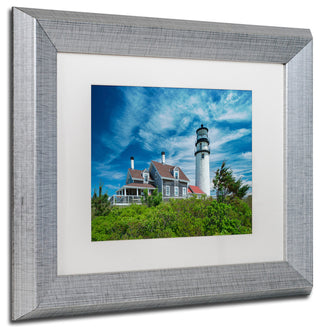 Blanchette Photography 'Cape Cod Light', Silver Frame, White Matte, 14"x11"