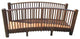 12 ft Commercial Grade Wood Garden Bridge With High Rails