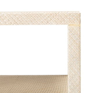 Safavieh Apis Raffia 2 Shelf Accent Table, Light Natural