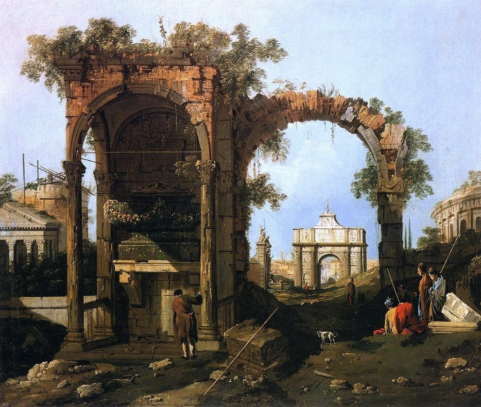 Canaletto A Landscape With Ruins Wall Decal
