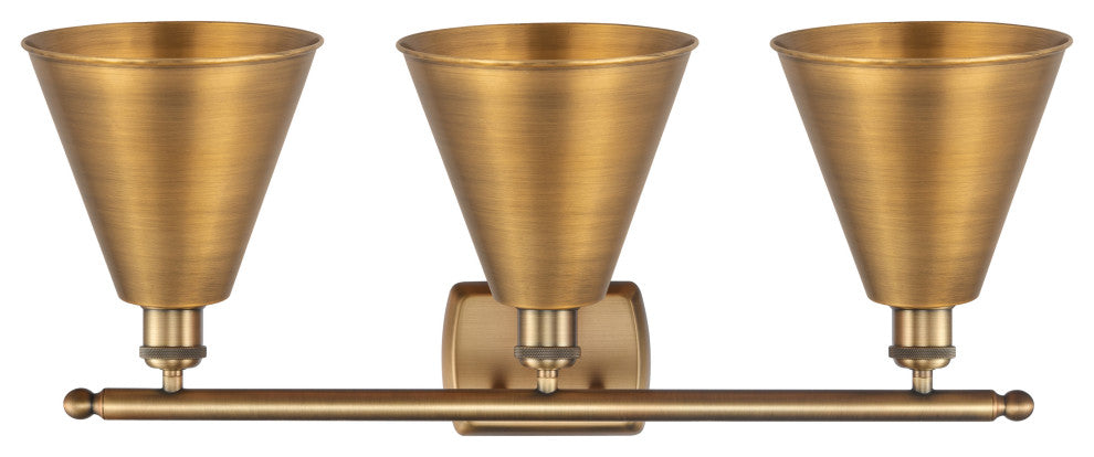 Ballston Cone Bath Vanity Light, Brushed Brass, Brushed Brass