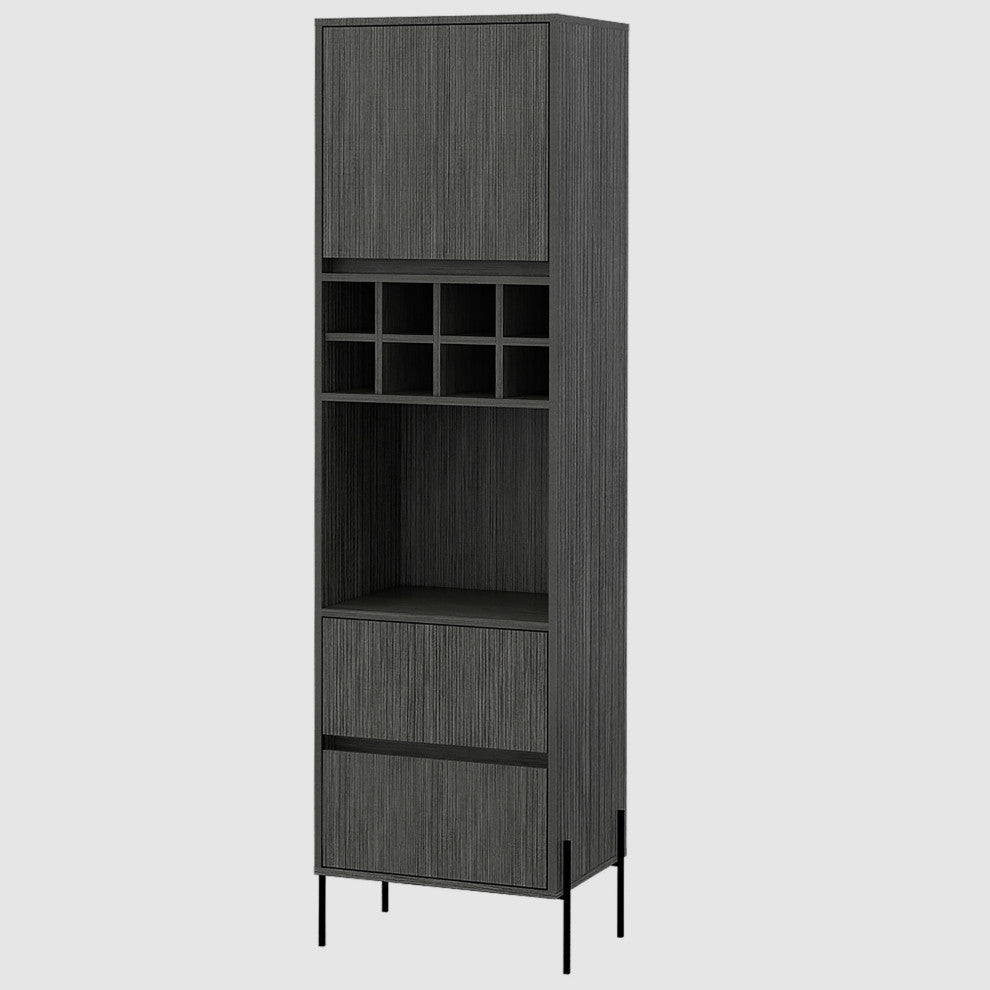 Talmage High Bar Cabinet, Smokey Oak