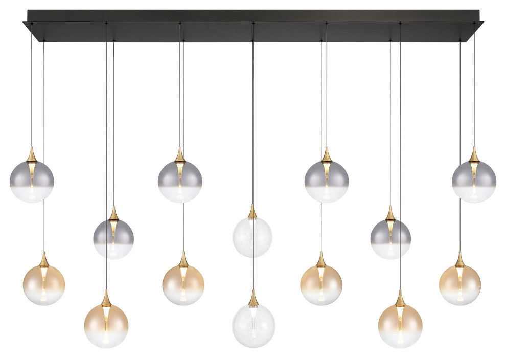 Iissa 14L 72" Gold Mix Chandelier