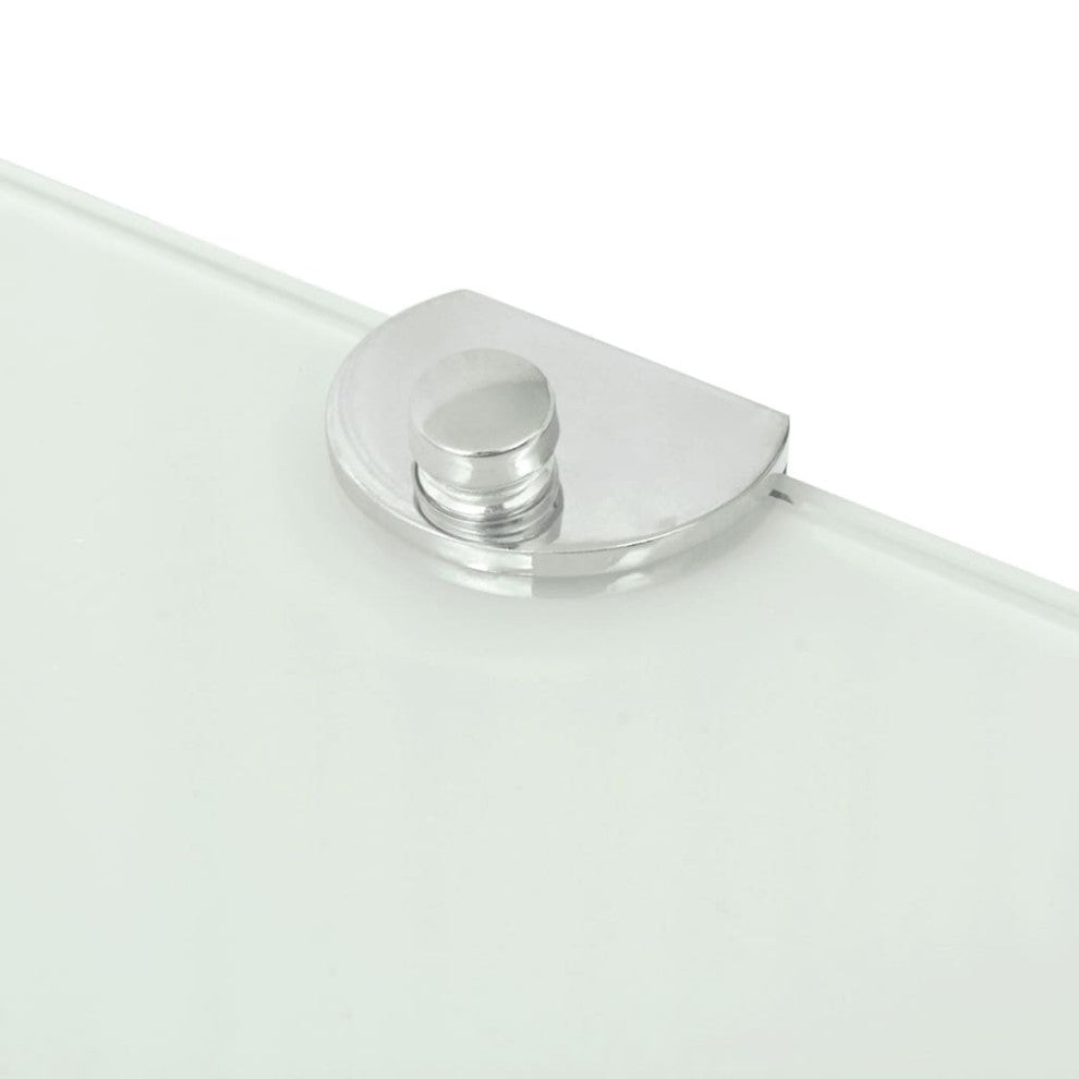 vidaXL Wall Corner Shelf Floating Shelf Display Shelf for Book White Glass