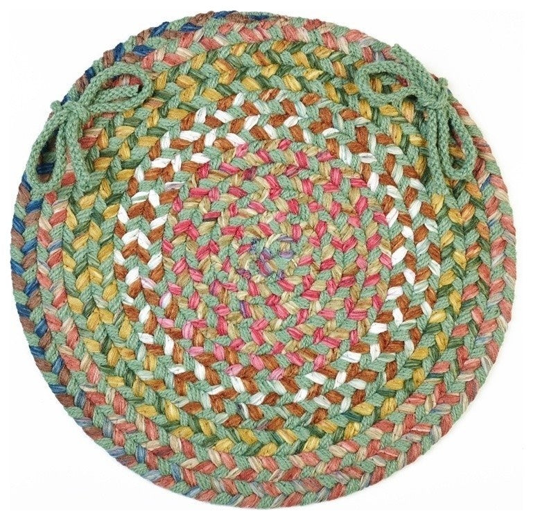 Rhody Rug Country Jewel Peridot 15" Chair Pad