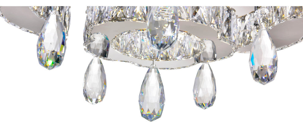 Cascata LED Flush Mount With Chrome Finish