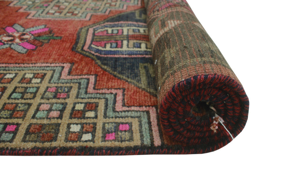 Fine Vintage Distressed Toney Rust Runner
