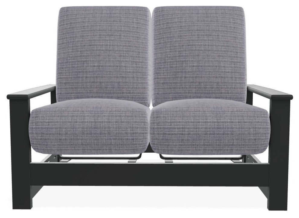 Leeward Deep Seat Outdoor Loveseat with Hidden Motion, Proven Ash/Graphite