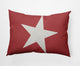 14x20" Big Star Nautical Decorative Indoor Pillow, Ligonberry Red and White