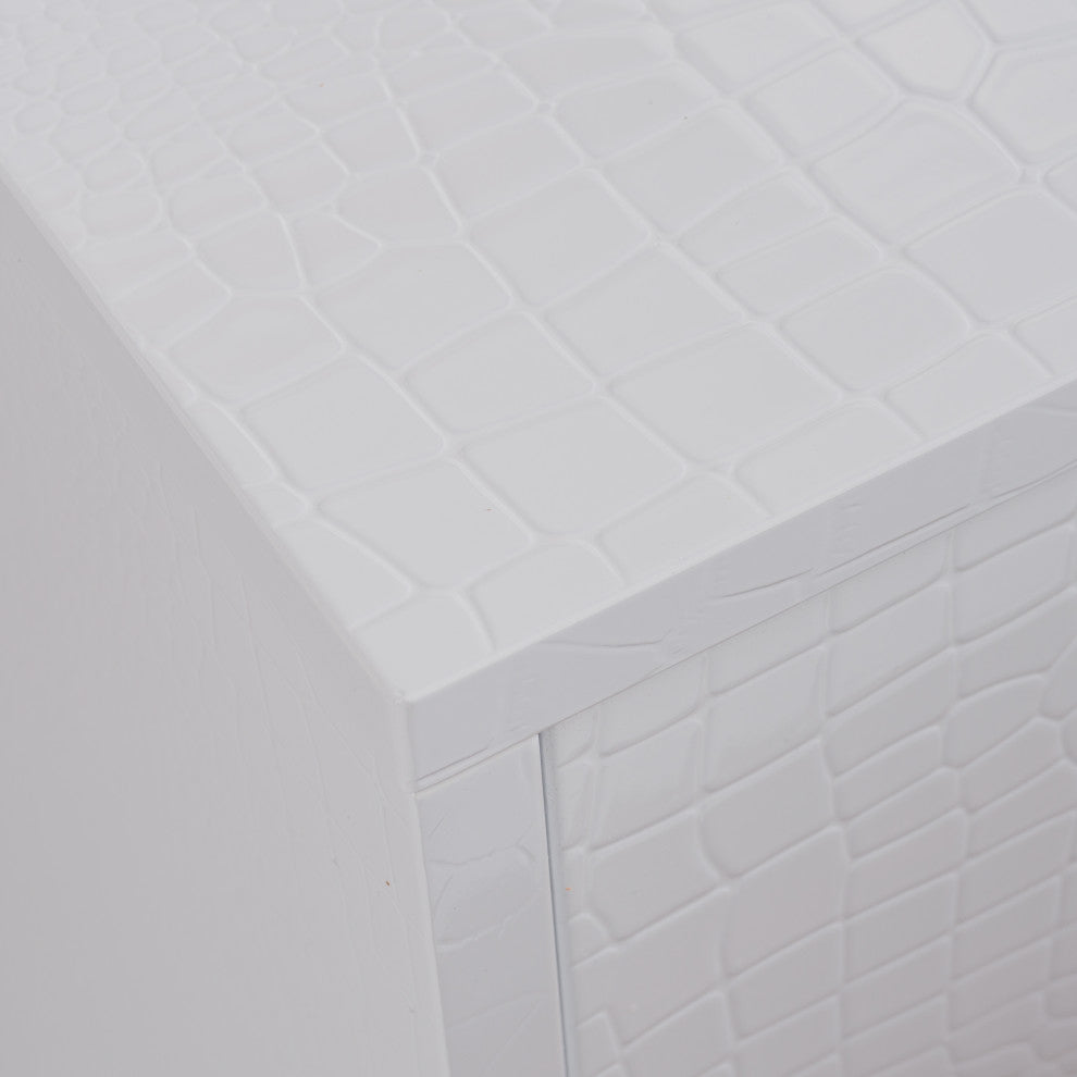 AandX Victoria White Crocodile Dresser