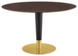 Zinque 47" Dining Table-Gold Cherry Walnut