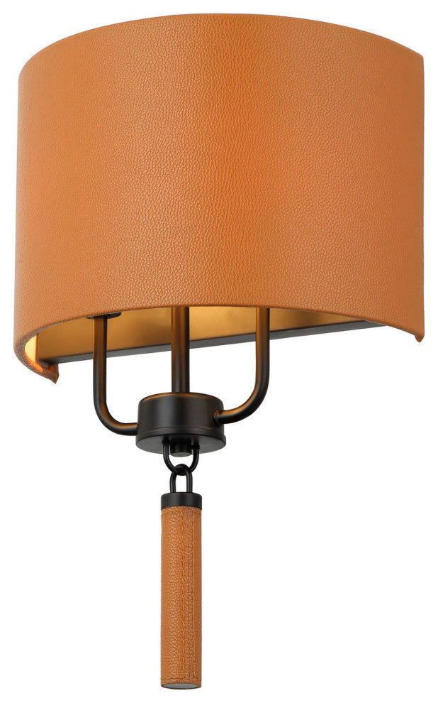 Varaluz 368W02 Secret Agent 2 Light 18" Tall Wall Sconce - White / Painted Gold