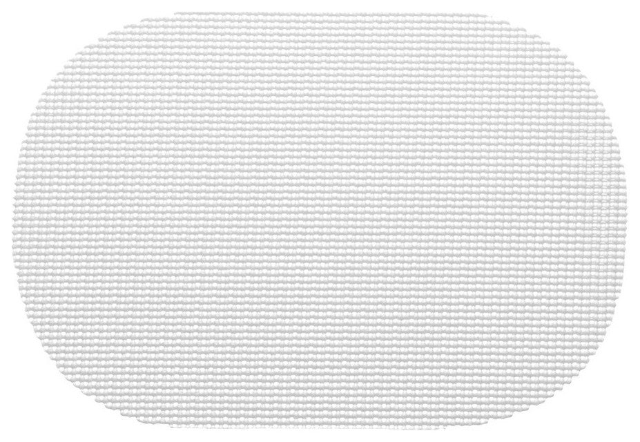Kraftware Fishnet White Oval Placemats, Set of 12