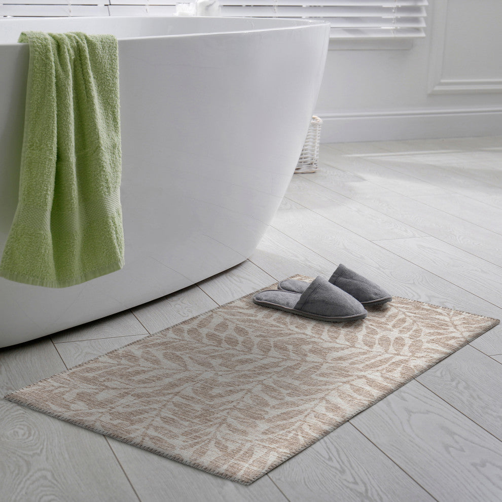 Indoor/Outdoor Sedona SN5 Putty Machine Washable 1'8" x 2'6" Rug