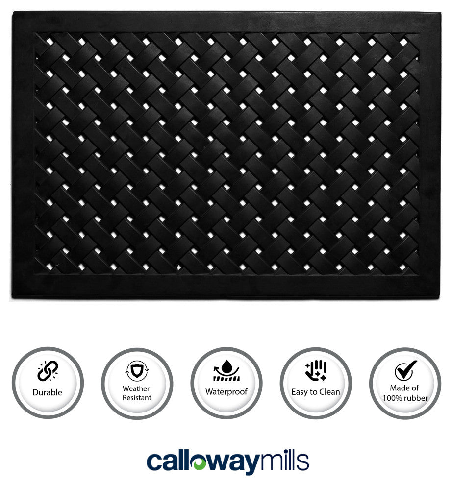 Hampton Weave Rubber Doormat 2'x3'