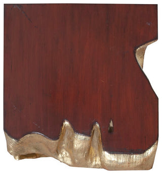 Freeform Stool, Gold Leaf, Faux Bois, Small