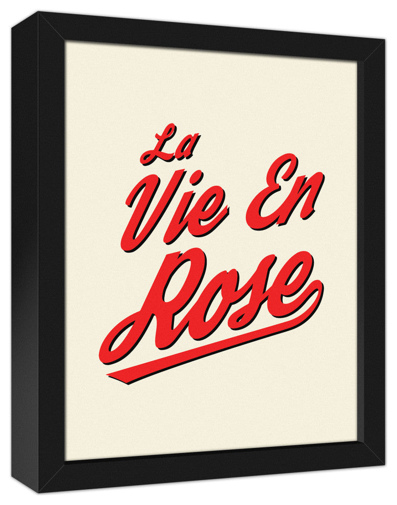 La Vie En Rose 11x14 Black Framed Canvas