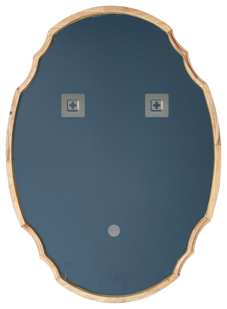 CHLOE Reflection CH8M803NO36-VOV Wood Oval Framed Wall Mirror 36`` Height