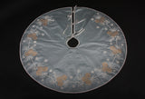 Winter Pine Cone Christmas Tree Skirt, Winter Blue, 56" Round