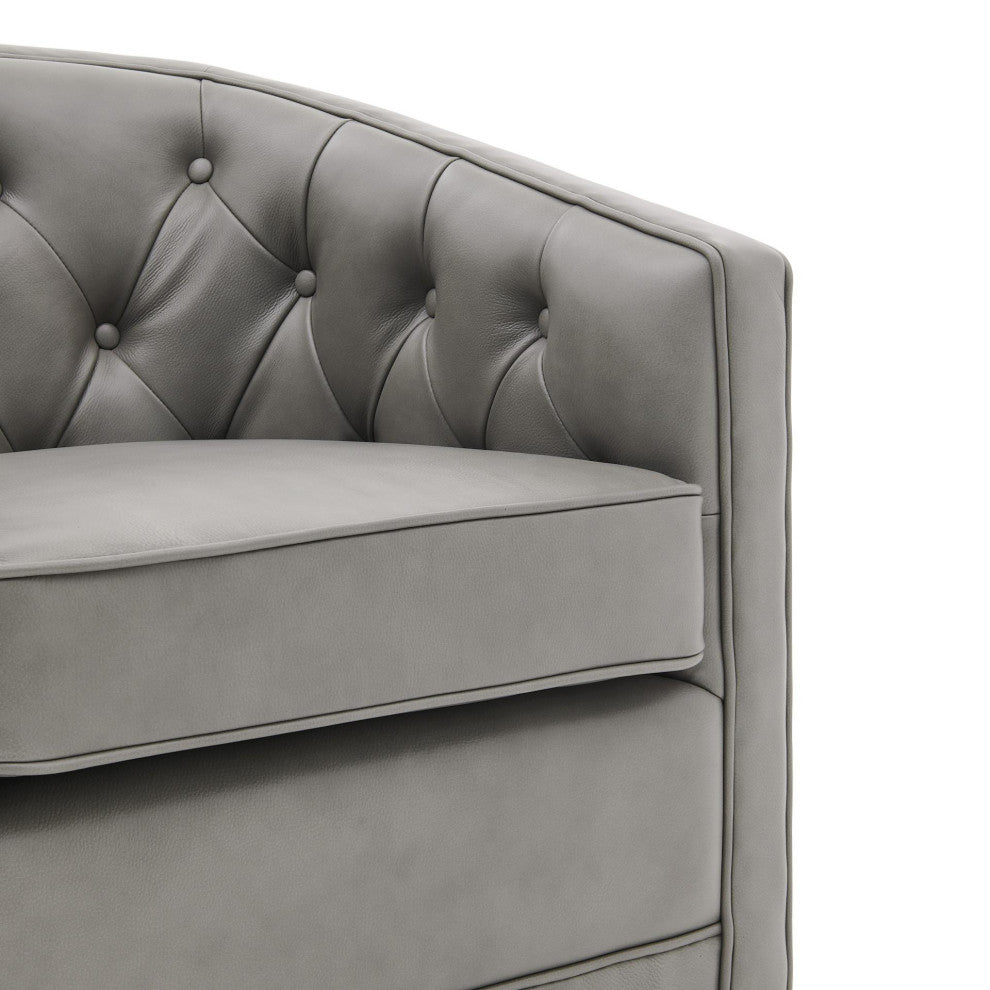 Walsh Swivel Accent Arm Chair, Garrett Gray