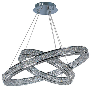 Eternity LED 2 Tier Pendant, Polished Chrome