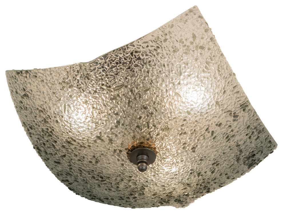 16Sq Metro Fusion Moonscape Glass Flushmount