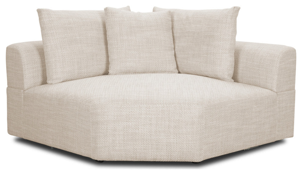 Warner Oatmeal 3-Piece Sofa Set With Corner-Piece