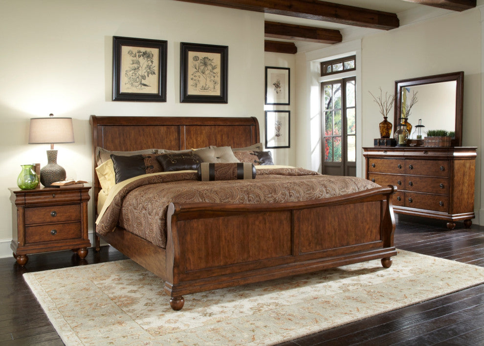 Liberty Furniture Rustic Traditions 8 Drawer Dresser in Rustic Cherry 589-BR31 E