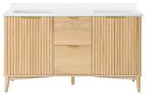 OVE Decors Gabi Single Sink Bathroom Vanity, Rustic Ash, 60", Double Sink