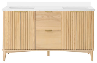 OVE Decors Gabi Single Sink Bathroom Vanity, Rustic Ash, 60", Double Sink