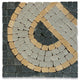 Marble Mosaic Border Deco Accent Insert Tile Wave Nero 4x4 Tumbled, 1 piece