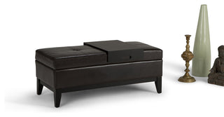 Oregon Storage Ottoman Bench with Tray