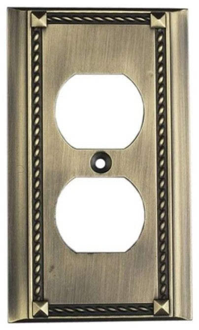 Elk Lighting Clickplates 2-Socket Single Plate In Antique Brass