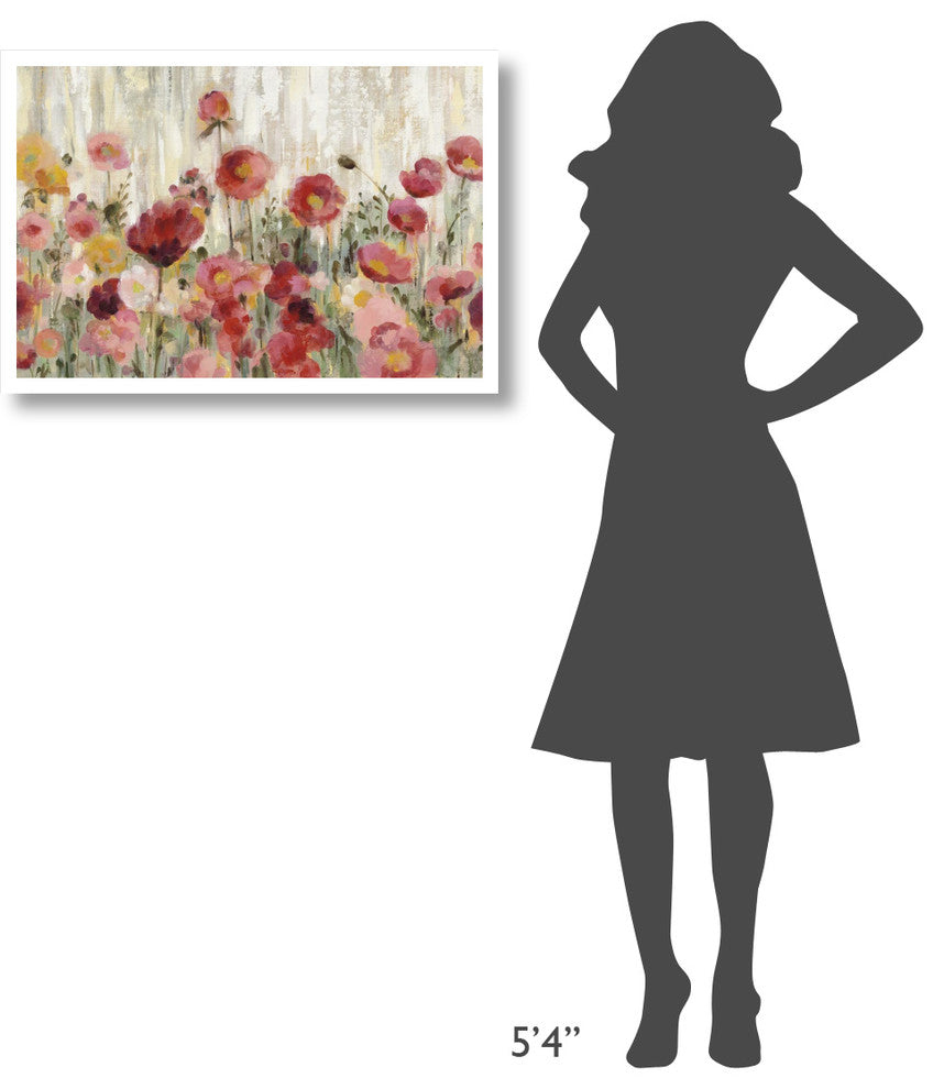 "Sprinkled Flowers Crop" Digital Paper Print by Silvia Vassileva, 32"x22"